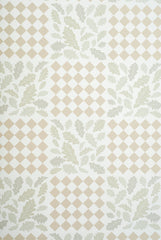 Botanical Quilt Buff Wallpaper