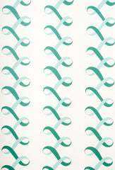 Ribbons Green Wallpaper