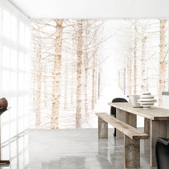Warm Pale Pines Mural - WYNIL by NumerArt Wallpaper and Art